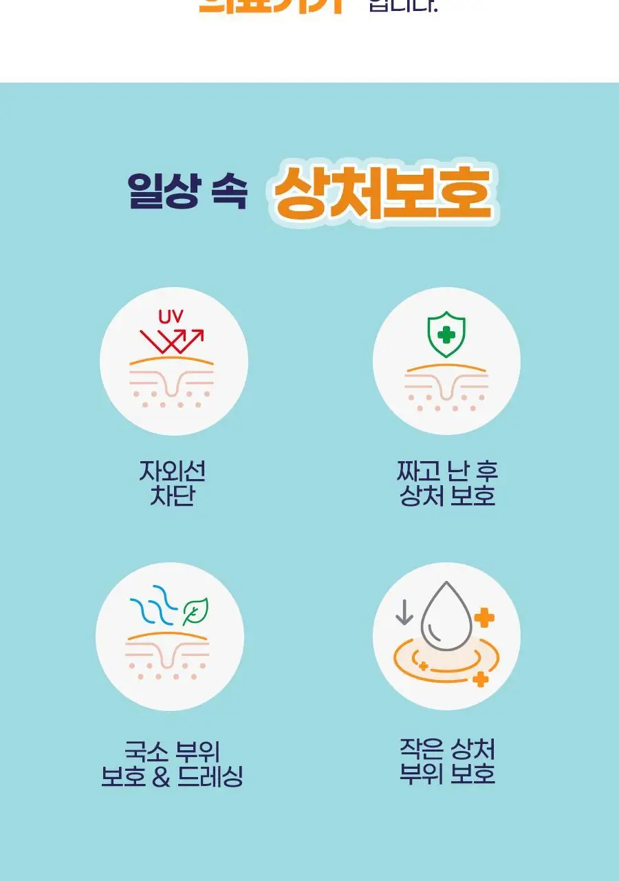 [위클리초특가/의료기기] 케어플러스 상처 커버 UV 차단 스팟 패치 72매 [점뺀 후 사용가능] 상세페이지 7